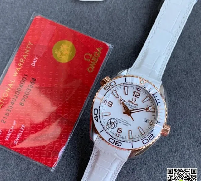 Omega Seamaster 215.23.40.20.04.001 Planet Ocean 600M VS Factory 1:1 Best Edition Replica Watch White Strap